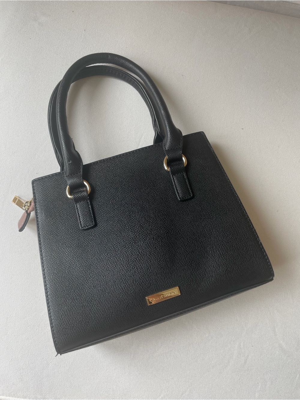 Call It Spring Black Structured Top-Handle Satchel